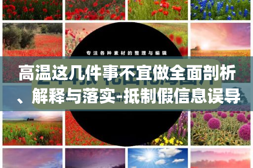 高溫這幾件事不宜做全面剖析、解釋與落實(shí)-抵制假信息誤導(dǎo)