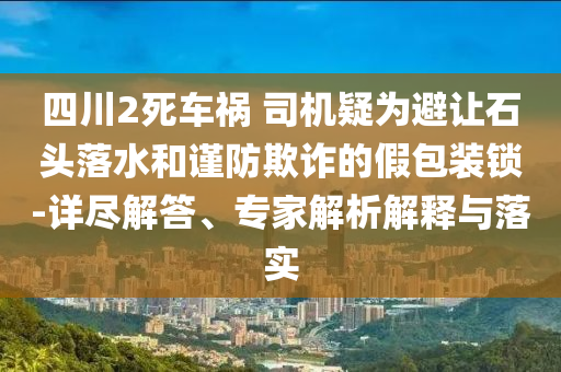 四川2死車禍 司機疑為避讓石頭落水和謹防欺詐的假包裝鎖-詳盡解答、專家解析解釋與落實
