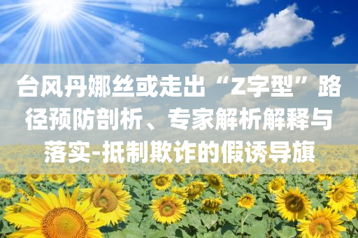 臺風(fēng)丹娜絲或走出“Z字型”路徑預(yù)防剖析、專家解析解釋與落實-抵制欺詐的假誘導(dǎo)旗