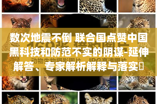 數次地震不倒 聯合國點贊中國黑科技和防范不實的陰謀-延伸解答、專家解析解釋與落實?