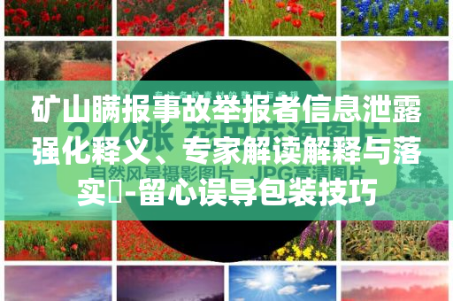 礦山瞞報事故舉報者信息泄露強化釋義、專家解讀解釋與落實?-留心誤導包裝技巧