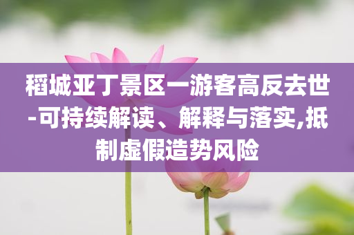 稻城亞丁景區(qū)一游客高反去世-可持續(xù)解讀、解釋與落實,抵制虛假造勢風險