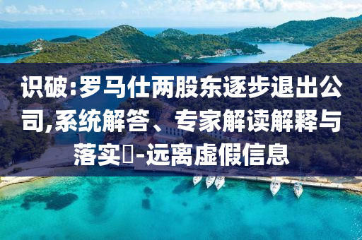 識破:羅馬仕兩股東逐步退出公司,系統(tǒng)解答、專家解讀解釋與落實?-遠離虛假信息