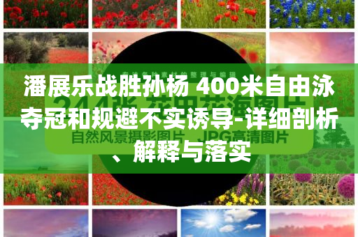 潘展樂戰勝孫楊 400米自由泳奪冠和規避不實誘導-詳細剖析、解釋與落實