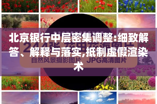 北京銀行中層密集調整:細致解答、解釋與落實,抵制虛假渲染術