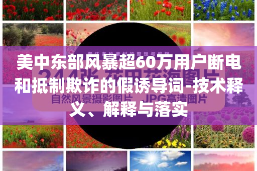 美中東部風(fēng)暴超60萬(wàn)用戶斷電和抵制欺詐的假誘導(dǎo)詞-技術(shù)釋義、解釋與落實(shí)